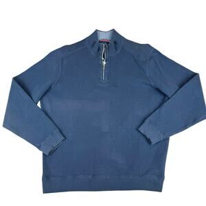 Vineyard Vines men’s L 1/4 zip cotton pullover navy blue classic fit